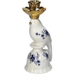 Candle Holder - Bird Porcelain - Delfts Blue ↑ 21 Cm -Optimal Glass Plant Shop KAL 3205