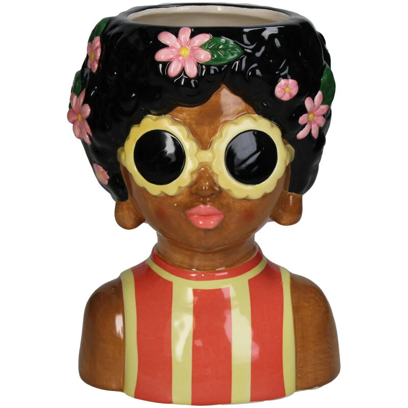 Vase Lady Sunny + 10x Real Touch Tulips White/Green 5 Vase Lady Sunny + 10x Real Touch Tulips White/Green - Image 3