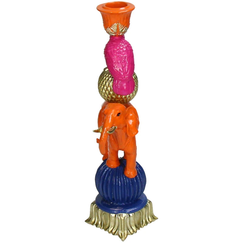Candleholder - Orange Elephant Bird ↑ 26 Cm 3 Candleholder - Orange Elephant Bird ↑ 26 Cm