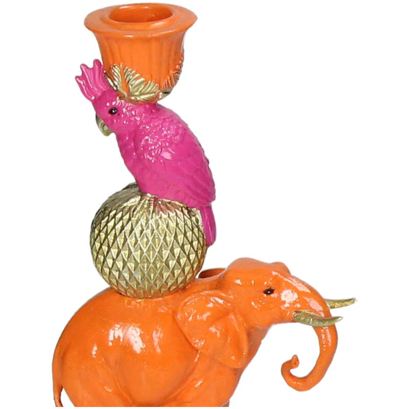 Candleholder - Orange Elephant Bird ↑ 26 Cm 4 Candleholder - Orange Elephant Bird ↑ 26 Cm - Image 2