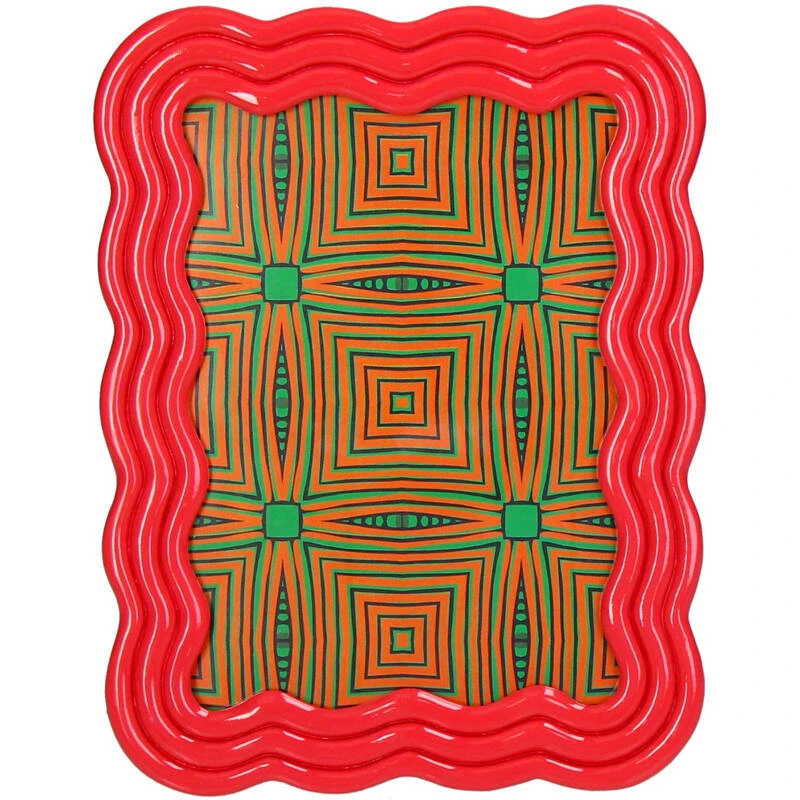 Curved Photo Frame Polyresin - Pink 3 Curved Photo Frame Polyresin - Pink