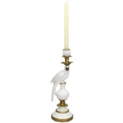 Candle Holder With White Bird - ↑ 40 Cm -Optimal Glass Plant Shop XET 7274 2