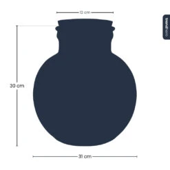 Terrarium Bottle 'Bolder Bob' - Incl. (LED) Cork - Closed Terrarium Ø 30 Cm ↑ 31 Cm -Optimal Glass Plant Shop bolder bob terrarium silhouette trendhero a98b6ace d7a5 412b ae7e aa2b9d89cf6b