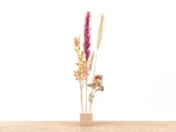 FlowerHero® - S - Wooden Dried Flower Stand + Dried Floral Arrangement