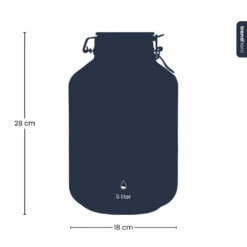 Terrarium Bottle ‘Fido' - Closed Weck Jar - Ø 18 Cm ↑ 28 Cm 7 Terrarium Bottle ‘Fido' - Closed Weck Jar - Ø 18 Cm ↑ 28 Cm -Optimal Glass Plant Shop jar terrarium silhouette trendhero