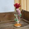 Candle Holder - Pink Parrot ↑ 26 Cm -Optimal Glass Plant Shop kal 4167