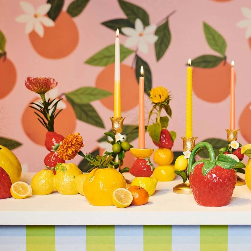 Candle Holder - Lime Gold 3 Candle Holder - Lime Gold