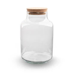 Terrarium Bottle 'Milky' With LED-lighting - Closed Terrarium Ø 21 Cm ↑ 30 Cm 9 Terrarium Bottle 'Milky' With LED-lighting - Closed Terrarium Ø 21 Cm ↑ 30 Cm -Optimal Glass Plant Shop milky zonder led kurk terrarium fles trendhero