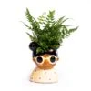 Mini Flower Pot Multi Color – Mini Jessica - ↑ 10.5 Cm - Face Head -Optimal Glass Plant Shop potje gezicht varen mini plant