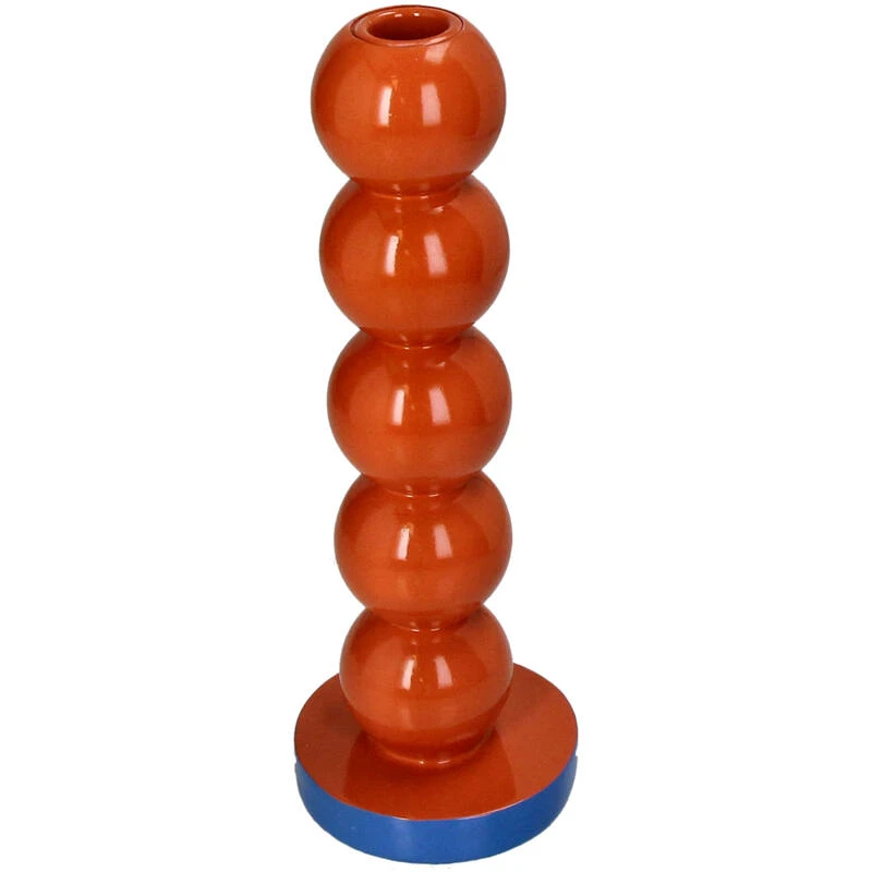 Smiley Polyresin Candle Holder Orange 9x9x26.5cm 6 Smiley Polyresin Candle Holder Orange 9x9x26.5cm - Image 4