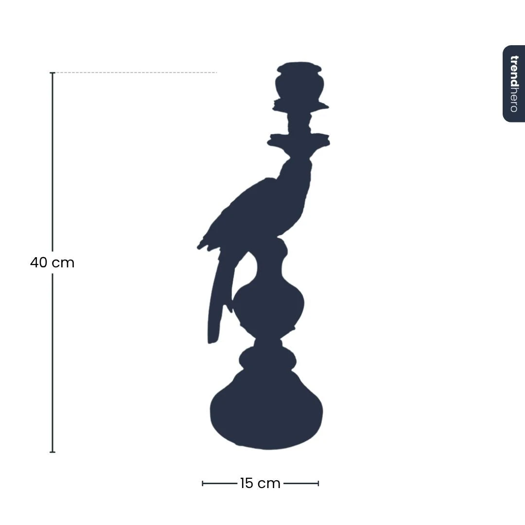 Candleholder - Dutch Blue Parrot ↑ 40 Cm - Right 5 Candleholder - Dutch Blue Parrot ↑ 40 Cm - Right - Image 3