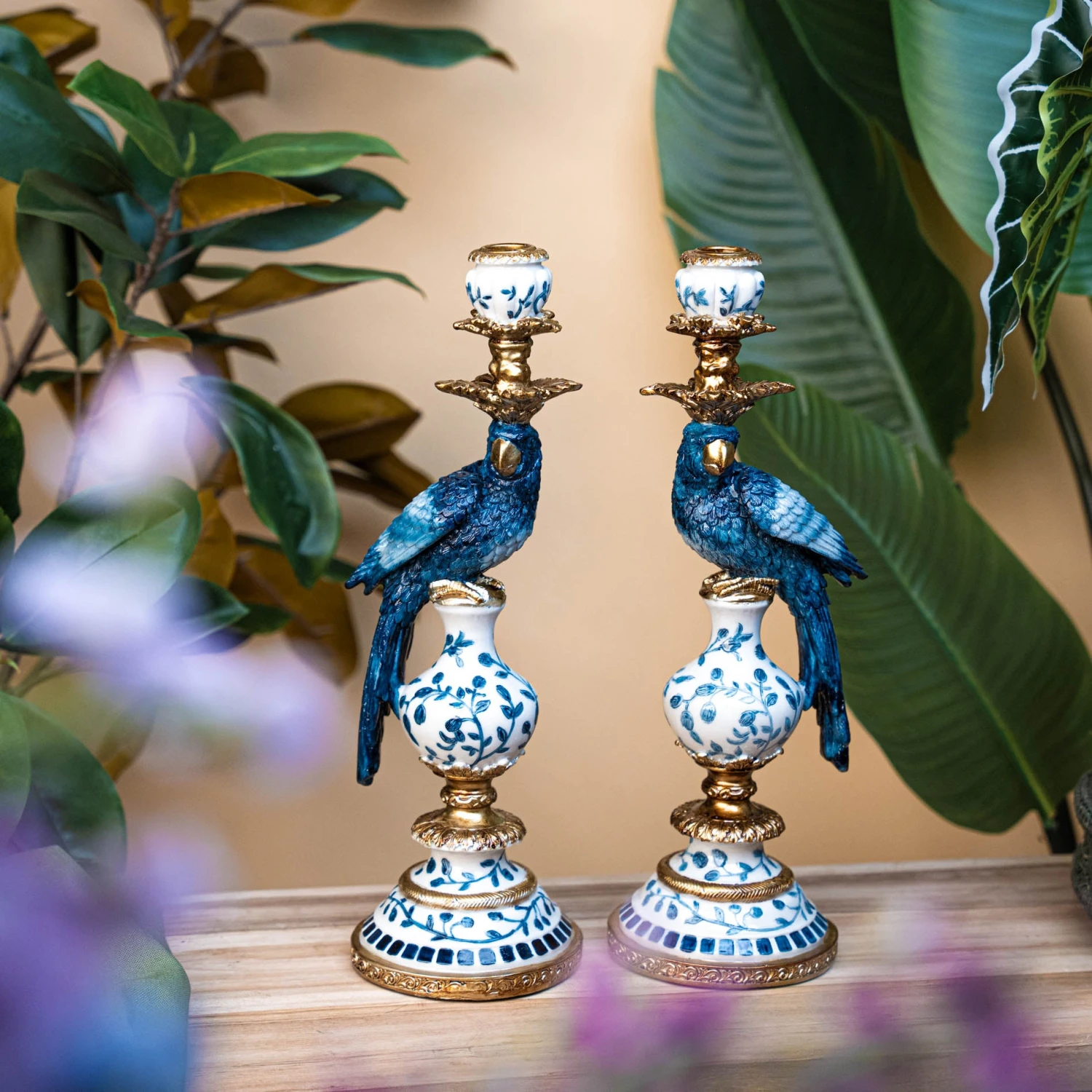 Candle Holder - Dutch Blue Parrot ↑ 40 Cm 5 Candle Holder - Dutch Blue Parrot ↑ 40 Cm - Image 3