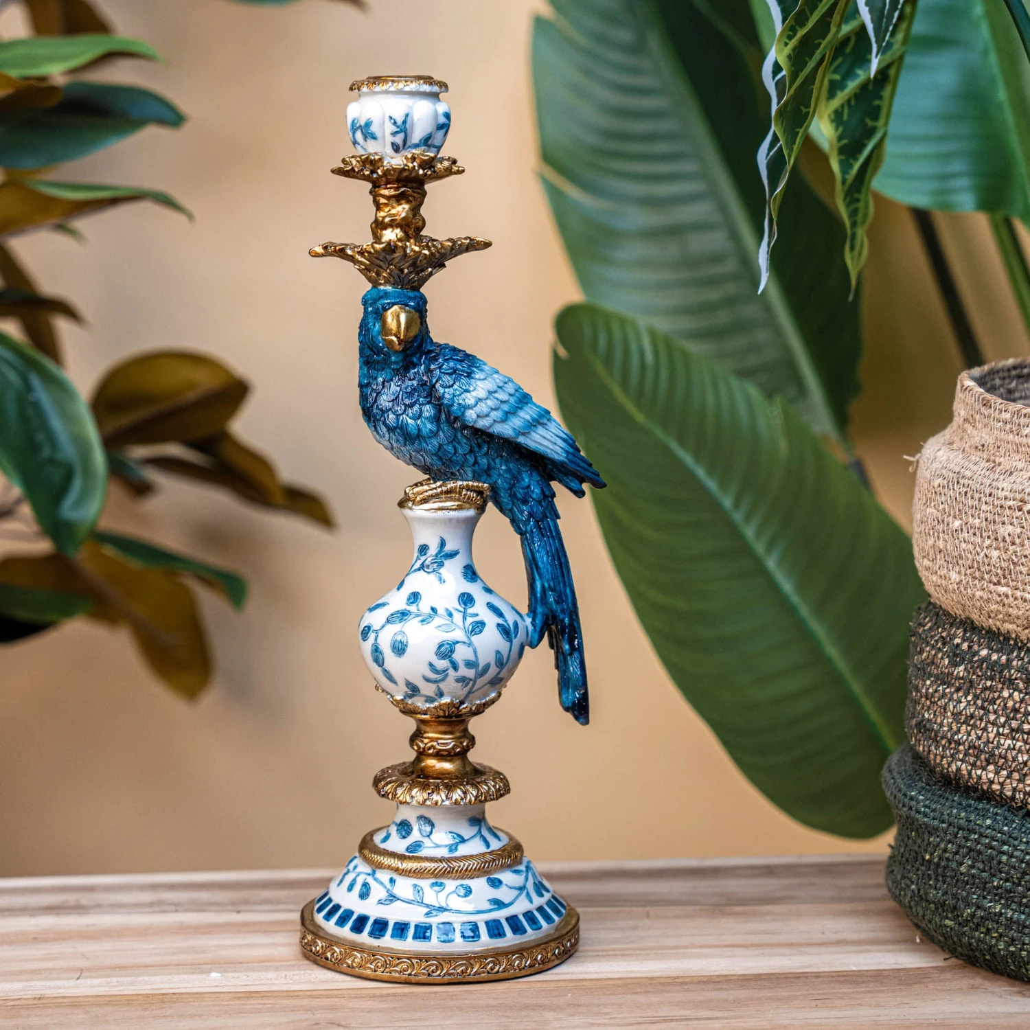 Candle Holder - Dutch Blue Parrot ↑ 40 Cm 7 Candle Holder - Dutch Blue Parrot ↑ 40 Cm - Image 5