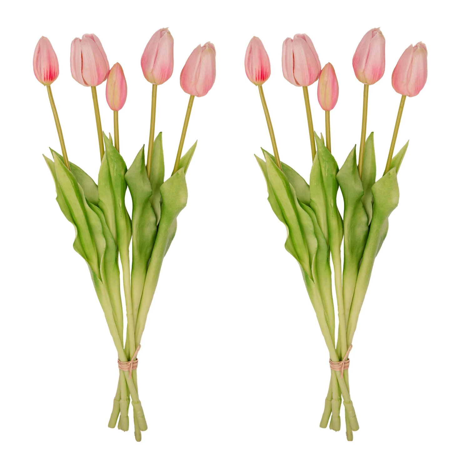 Tulip Bouquet – 10 Pieces – Mixed Colours – ‘Real Touch’ Artificial Tulips – 42 Cm (white/green) 4 Tulip Bouquet – 10 Pieces – Mixed Colours – ‘Real Touch’ Artificial Tulips – 42 Cm (white/green) - Image 2