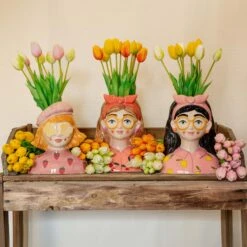 Tulip Bouquet – 10 Pieces – Mixed Colours – ‘Real Touch’ Artificial Tulips – 42 Cm (white/green)