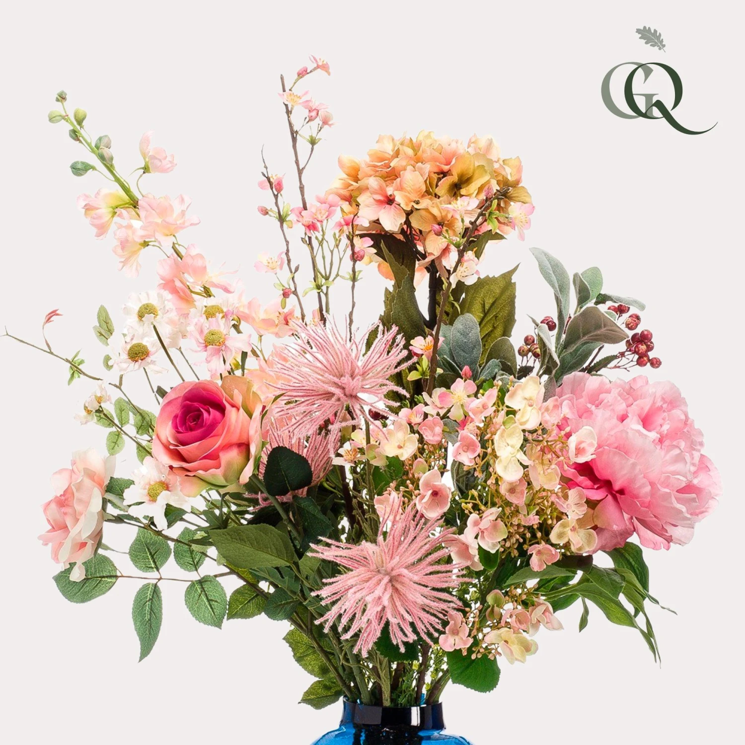 Silk Flowers Bouquet XL Pretty Pink - 89 Cm High - Artificial Flowers 5 Silk Flowers Bouquet XL Pretty Pink - 89 Cm High - Artificial Flowers - Image 3